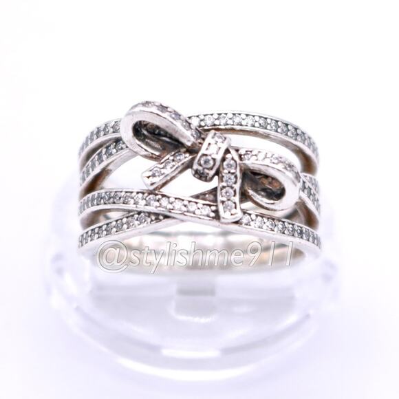 AUTHENTIC PANDORA Delicate Sentiments Statement Ring - 190995CZ - Picture 3 of 13